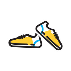 Vector multicolor icon for Shoes