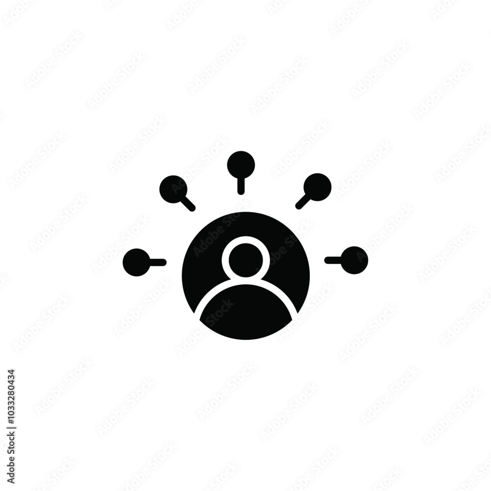 Poster productive man icon web design in vector