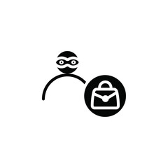Purse snatcher icon web design in vector