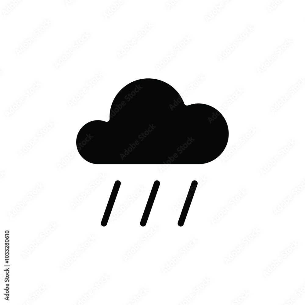 Poster Rainy weather icon web design in vector