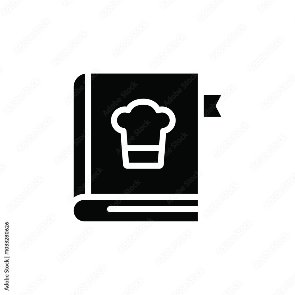 Poster recipe book icon web design in vector