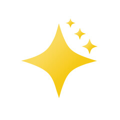Golden shine icon star blink blink isolated on white background. vector illustration