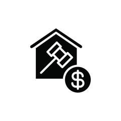 Real estate auction icon web design in vector