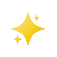 Golden shine icon star blink blink isolated on white background. vector illustration