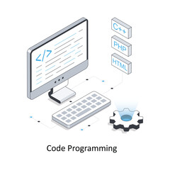 Code Programming  isometric stock illustration. EPS File stock illustration