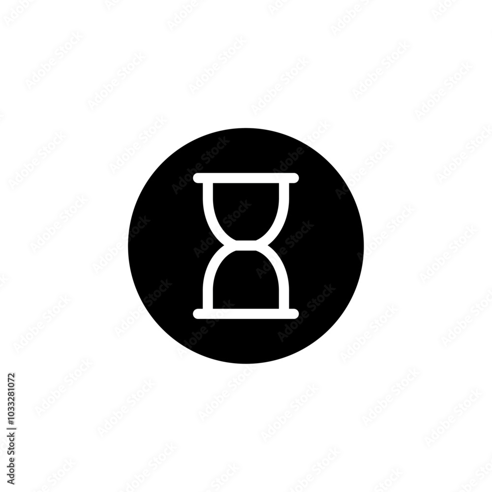 Poster sand clock icon web design in vector