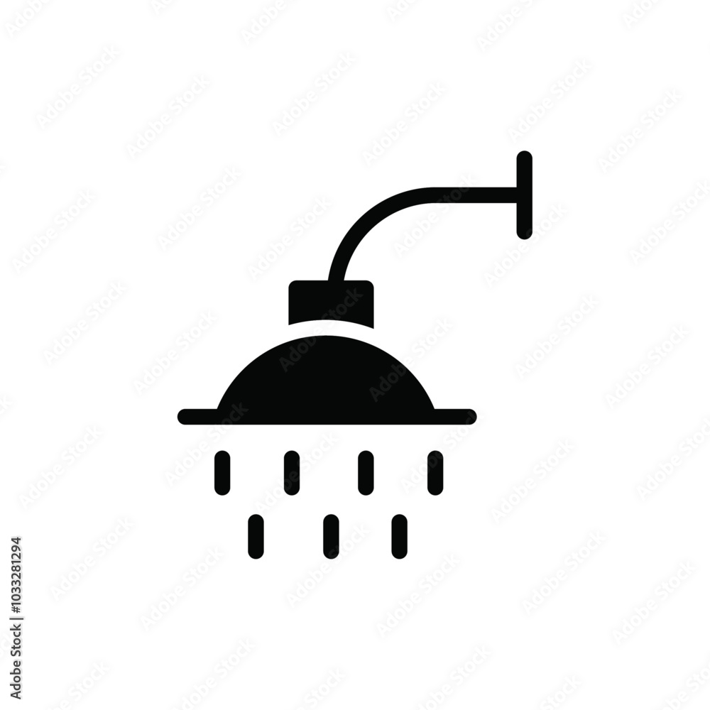 Aufkleber shower head icon web design in vector