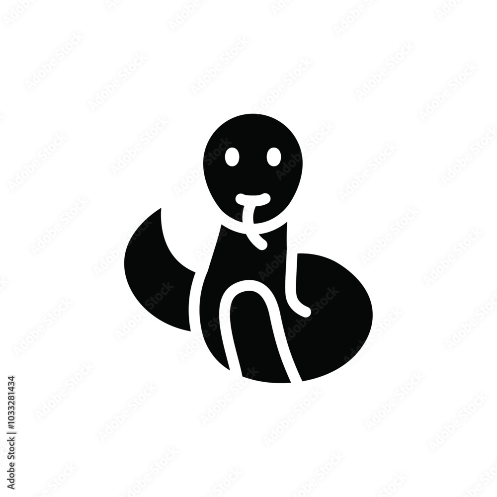 Poster Snake icon web design in vector
