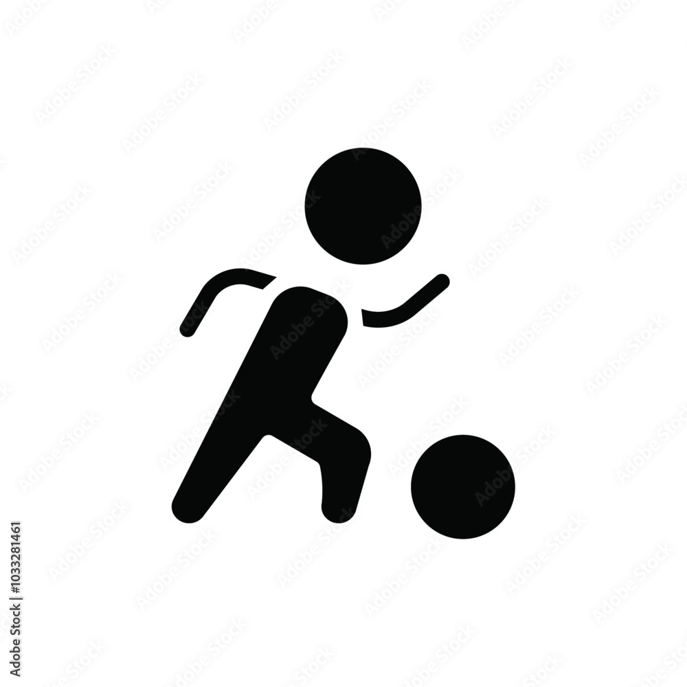 Poster Soccer player with ball icon web design in vector