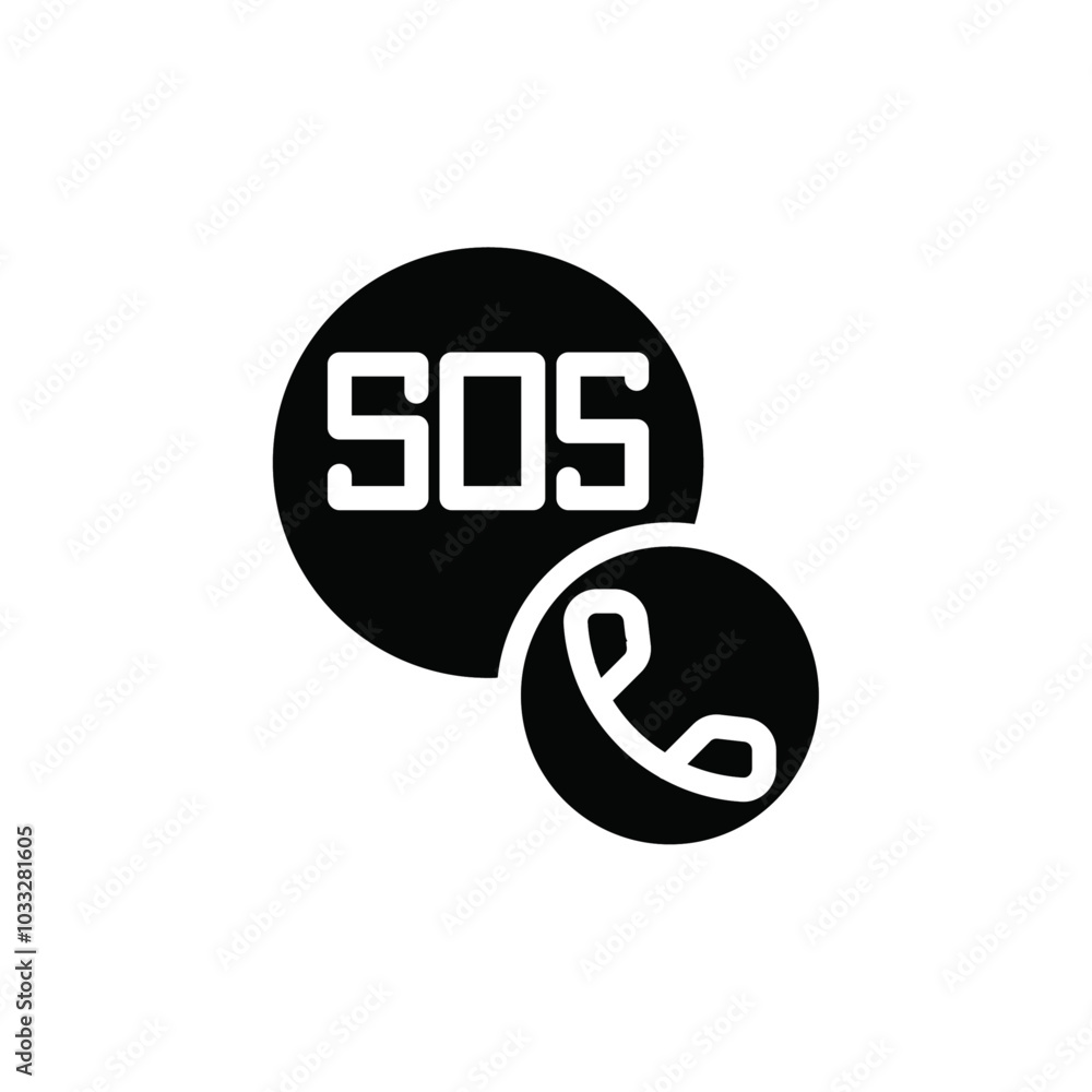 Aufkleber sos emergency icon web design in vector
