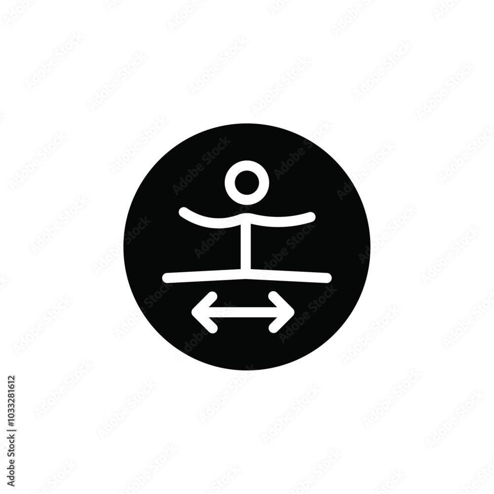 Aufkleber split legs exercise icon web design in vector