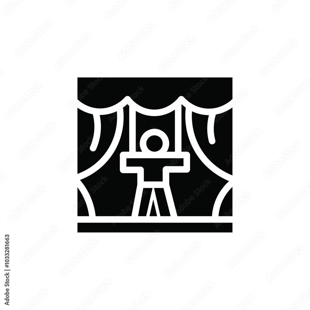 Poster Stand up and theater show icon web design in vector
