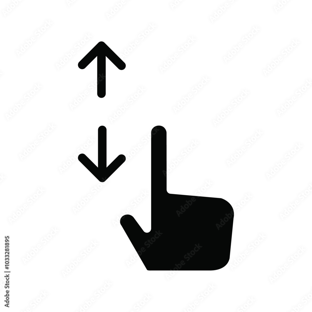 Aufkleber Swipe up and down icon web design in vector