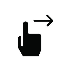 Obraz premium Swipe right icon web design in vector