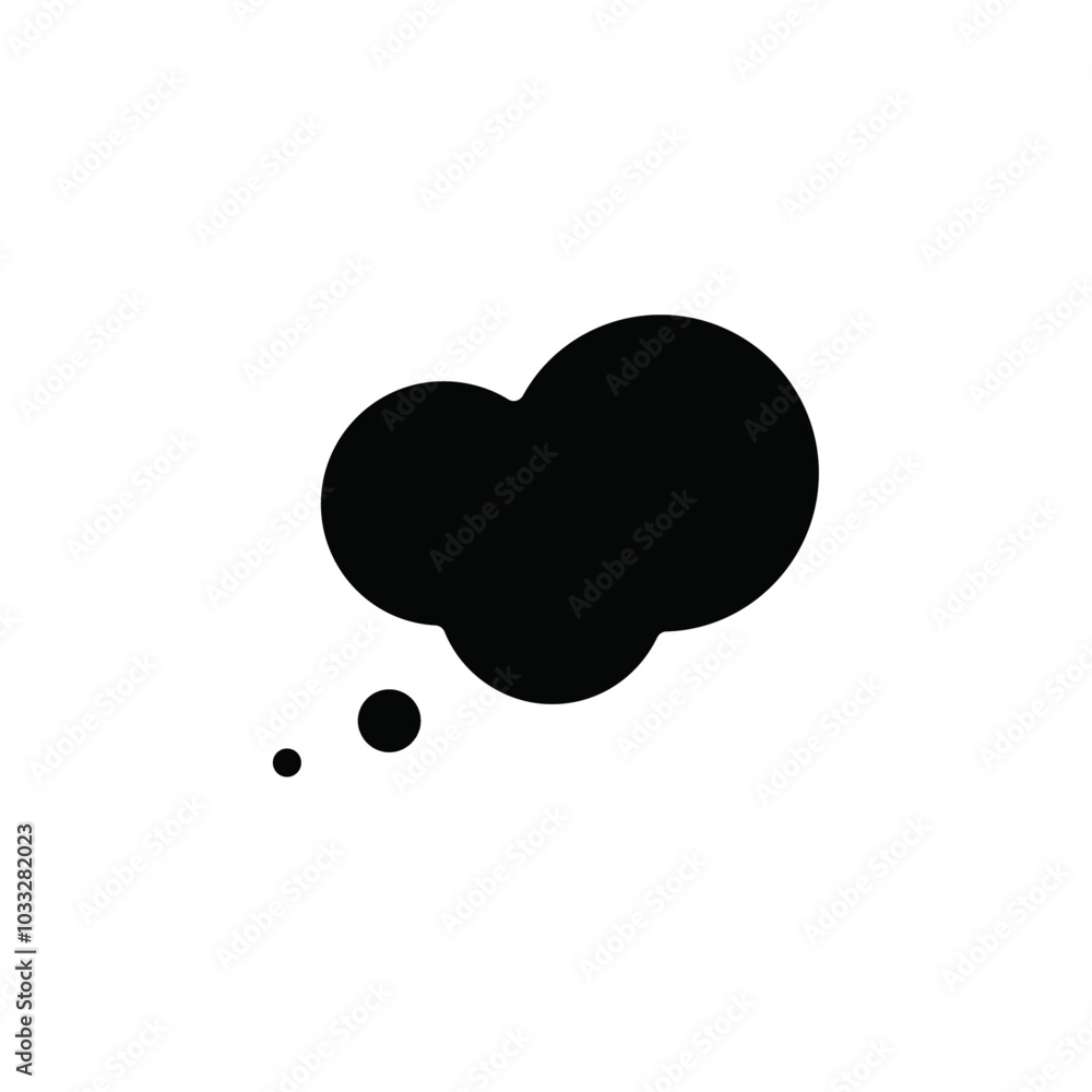 Poster thinking bubble icon web design in vector