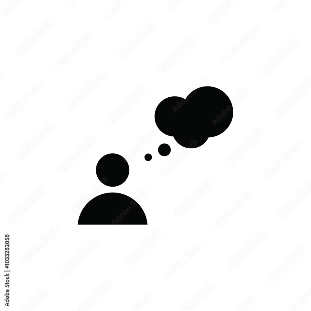 Poster thinking icon web design in vector