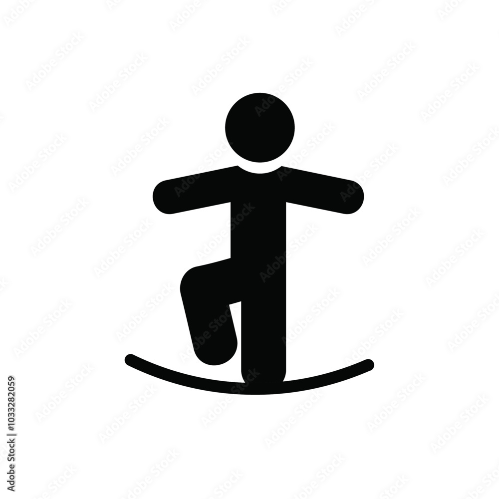 Poster Tightrope walker icon web design in vector