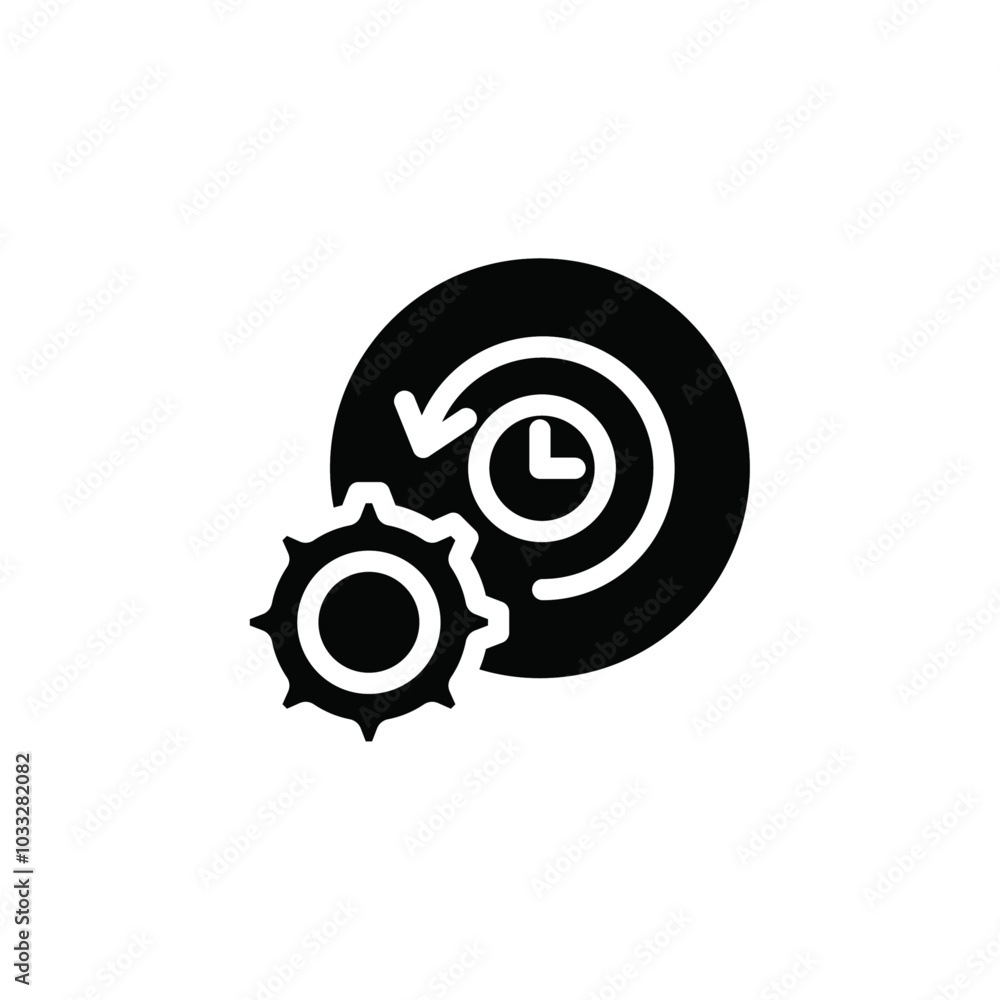 Poster Time management icon web design in vector