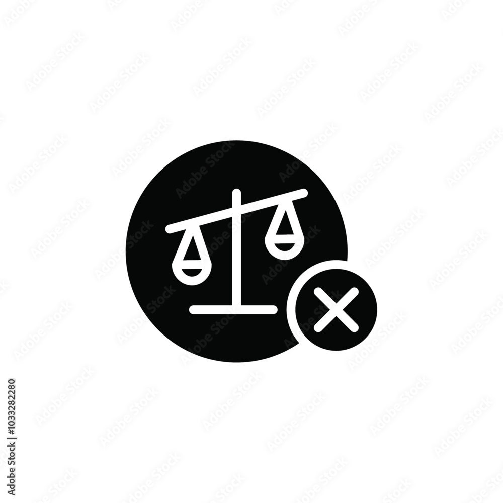 Poster Unfair icon web design in vector