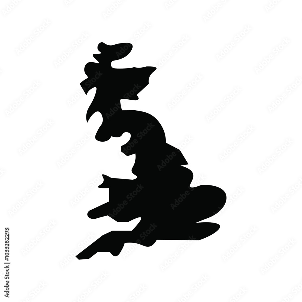 Poster united kingdom map icon web design in vector