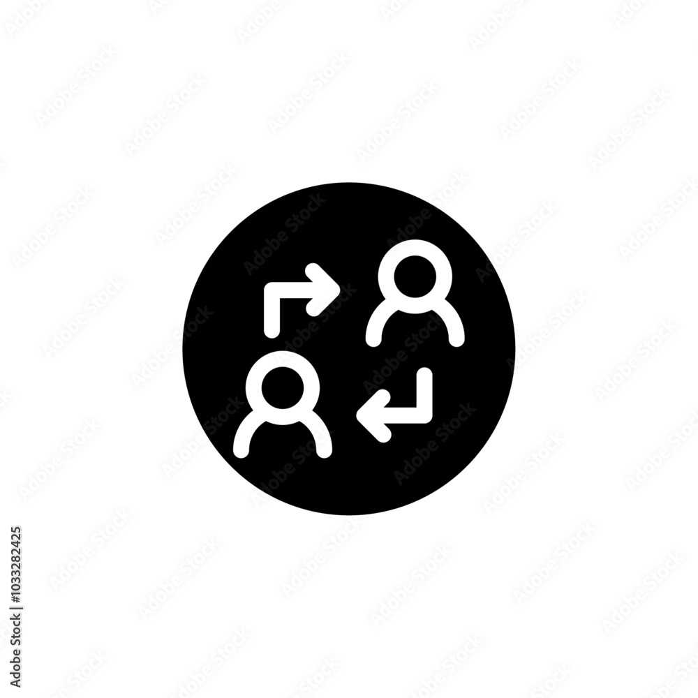 Aufkleber User switch icon web design in vector