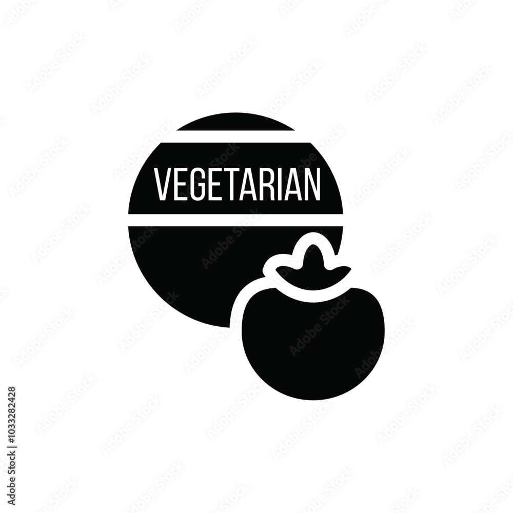 Poster vegetarian food diet icon web design in vector