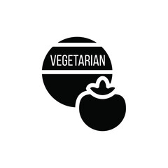 Vegetarian food diet icon web design in vector