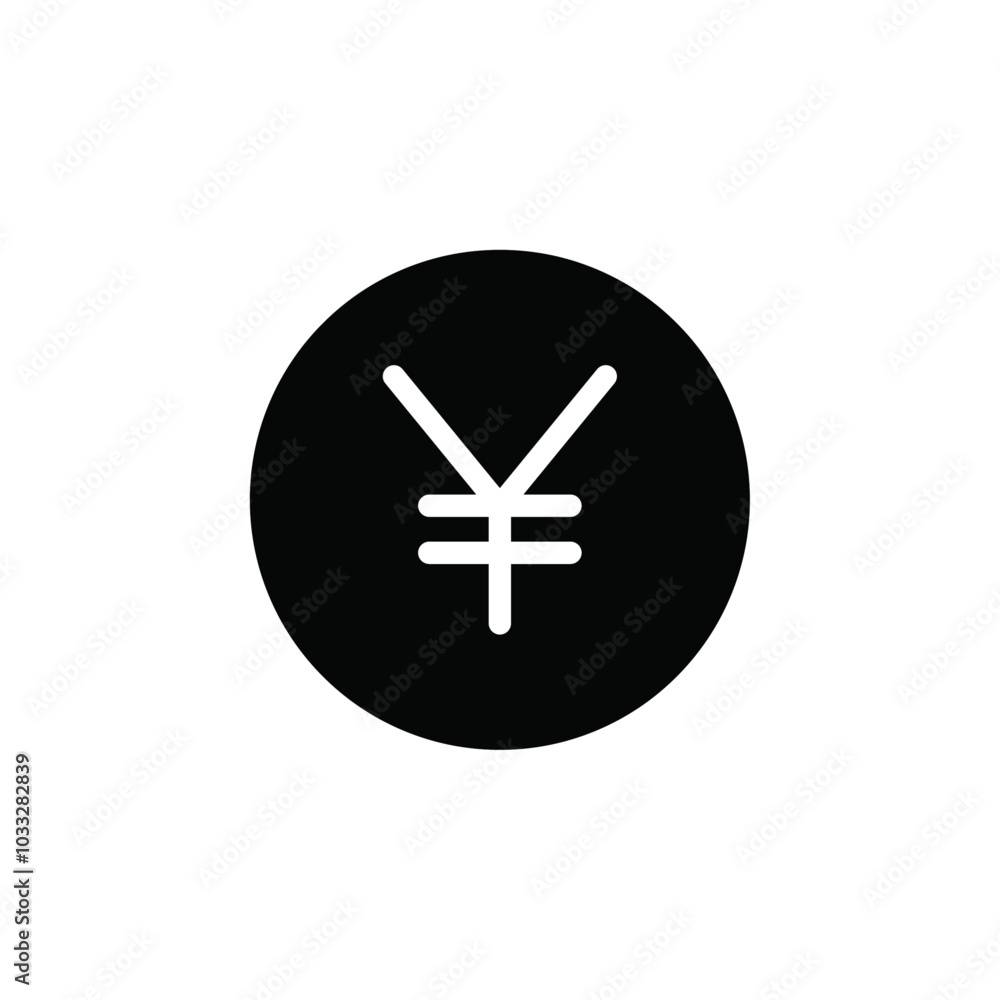 Poster yen sign icon web design in vector