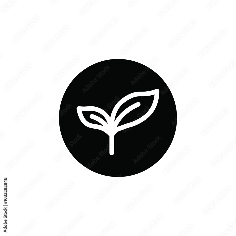 Poster young sprout icon web design in vector