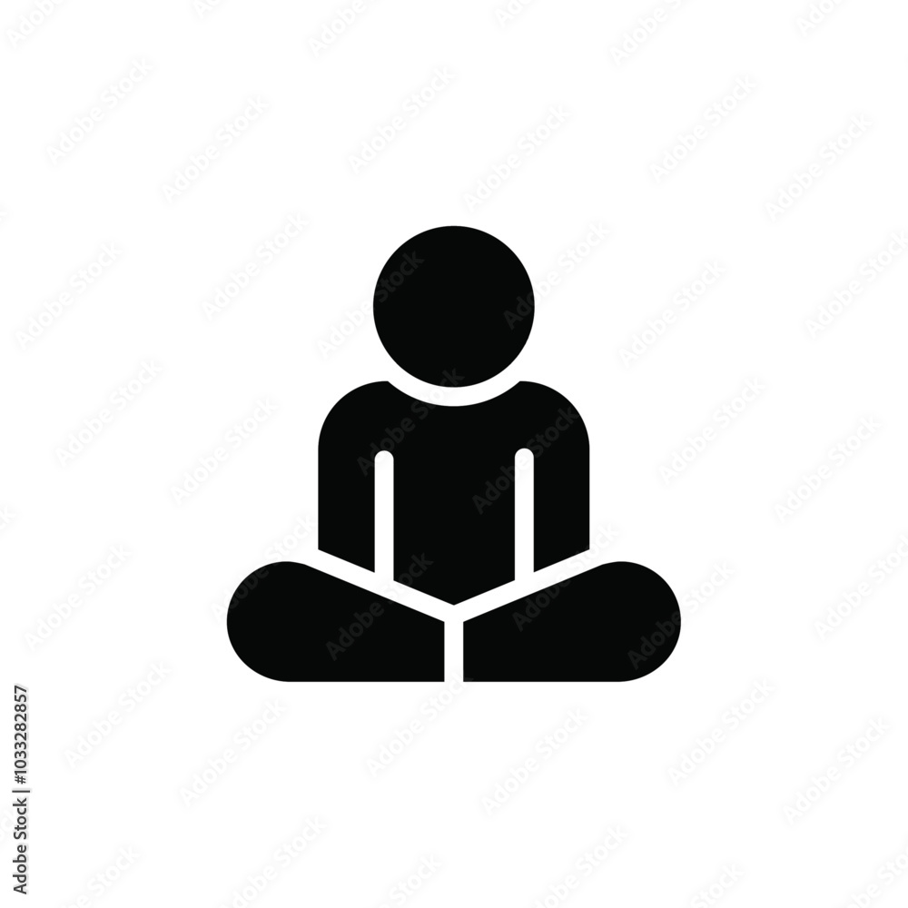 Poster yoga pose icon web design in vector