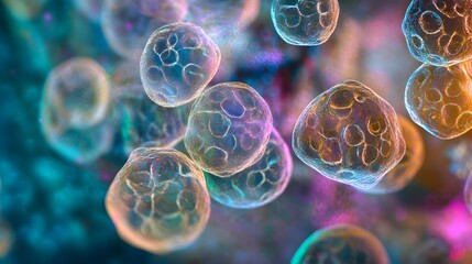 Abstract Cell Structures with Colorful Internal Patterns