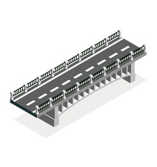 Isometric bridge. Road icon. Urban infrastructure. Highway bridge.