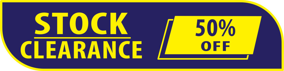 Stock clearance promotion sale sign vector.eps