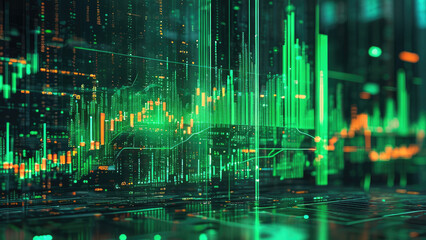 Fototapeta premium Digital Economy Matrix: Mapping Innovation and Opportunities