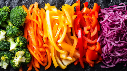 Colorful Arrangement of Fresh Vegetables