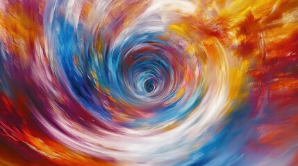 Abstract swirling vortex of vibrant colors, resembling a tunnel or portal.