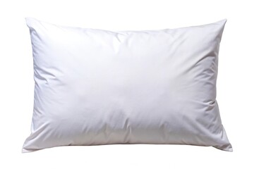 Pillow in white pillowcase isolated on white background