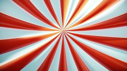Fototapeta premium Bright red and white striped circus tent background.