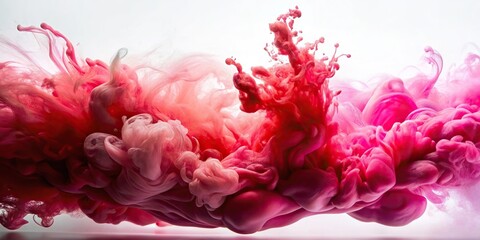Pink and red ink abstract background with watercolor effect