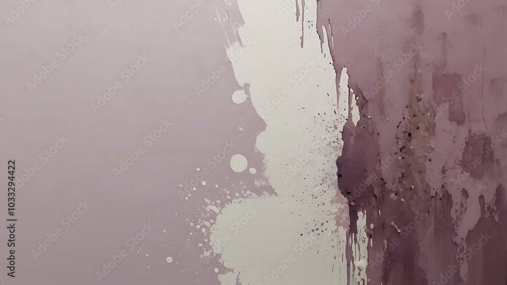 Aufkleber abstract painting featuring a large, swirling circular pattern on a muted mauve background, consists