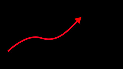 red arrow on black background