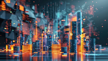 Obraz premium Visualizing the Digital Economy Ecosystem
