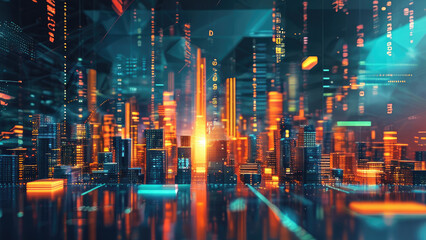 Fototapeta premium Visualizing the Digital Economy Ecosystem