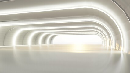 Fototapeta premium Abstract architecture background arched interior 3d render