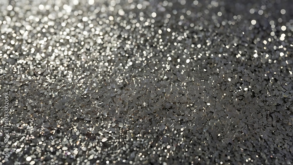 Poster abstract close up photograph featuring a textured surface covered in numerous small, reflective part