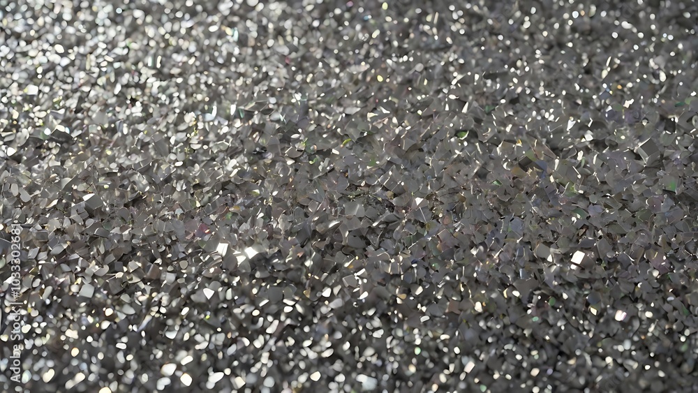 Poster abstract close up photograph featuring a textured surface covered in numerous small, reflective part