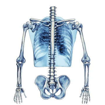 recommend clip art: Xray watercolor clipart illustration