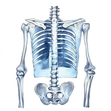 recommend clip art: Xray watercolor clipart illustration
