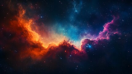 Fototapeta premium A Cosmic Canvas of Nebulas and Stars