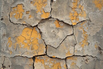 Obraz premium Cracked Concrete Wall Texture Distressed Weathered Grunge Background